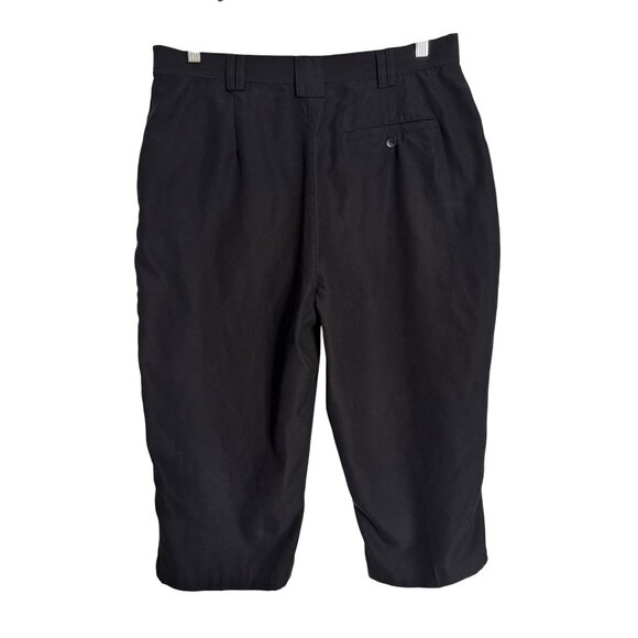 Christopher Bank Cropped Black Pants Size 12 Zipper Pockets Polyester NWT - Picture 9 of 11